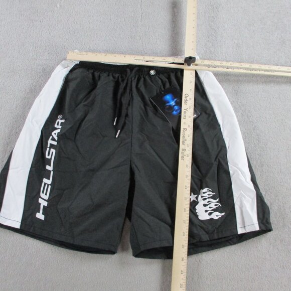 Hellstar Shorts Mens XL Black White Gym Training Workout Drawstring Extra Large - Picture 3 of 10